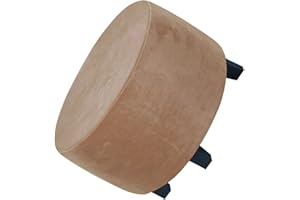 ACDLER Runde Stretch-Ottomanenbezug, Mit Elastischer Unterseite Fußhocker-Überzug Fußhocker-Überzug, Luxuriöser Samt-Pouf-Überzug Für Wohnzimmer (Color : A7, Size : 60-73CM)