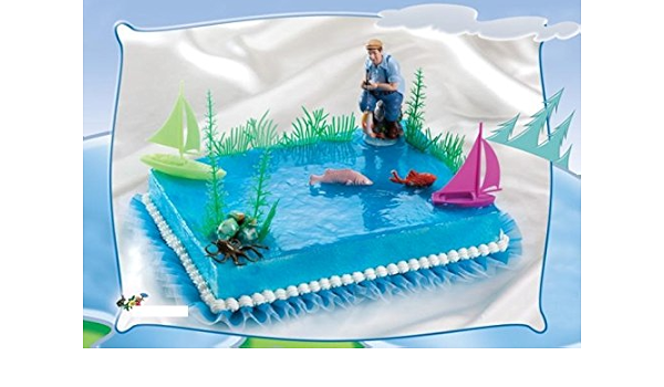 Decoration De Gateaux Pecheur Pieces Gateau Aufleger Anniversaires D Enfants Decoration De Gateau Peche Party Decoration Pecheur Ami Amazon Fr Cuisine Et Maison