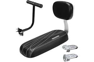 JUVEL Cojín Trasero de Bicicleta - Kit de Bicicleta de Montaje a la Trasera Cojín Reposabrazos para Bicicletas al Aire Libre Reposapiés para Niños Adultos
