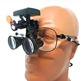 HiperLupa LT345 Sabit B&uuml;y&uuml;te&ccedil; G&ouml;zl&uuml;k TTL 2.5X Siyah 5W Led Lambal İnce &Ccedil;er&ccedil;eve Dental Loupe G&ouml;zl&uuml;k &Ccedil;antalı