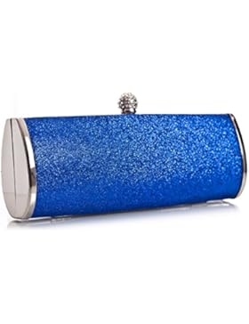 BHBS Damen Trendige glänzend Abend Partei Kupplung Handtasche 22 x 11 x 5 cm (BxHxT)
