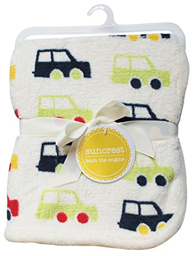 Suncrest Fetch the Engine Boy's Soft Pram and Nursery Baby Blanket (100 x 75cm)