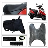 Vheelocity Combo of 72604 Black Motorcycle Body and Seat Cover with Foot Mat and Free Acupressure Grip for Yamaha Ray RS.599 (43.00% Off) - Amazon
