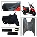 Vheelocity Combo of 72604 Black Motorcycle Body and Seat Cover with Foot Mat and Free Acupressure Grip for Yamaha Ray RS.599.00