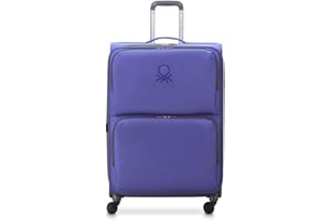 DELSEY Paris x United Colors of Benetton - UCB SOFTSIDE - Valise soute Souple 76 cm x 50 cm x 36 cm - 112 L - Violet