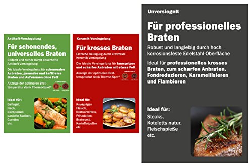 Tefal E82506 Hero Pfanne Edelstahl unversiegelt 28 cm induktionsgeeignet - 2