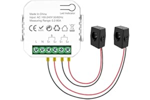 OCEANLEND Smart WiFi Energy Meter, With Current Transformer Clamp, For Monitor The Power Production And Consumption(2CT)