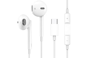 KOGWJTE USB C Kopfhörer für iPhone 17/16/16e/15 Pro Max/Plus iPad Pro In-Ear Kopfhörer mit Kabel Type C, Mikrofon, Lautstärkeregler für Samsung S23 S22 S21 S20 A53 A54 A34 Google Pixel 8 7 6A 5 4