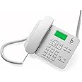 Beetel F1K+ GSM Fixed Wireless Phone, Support Quad Band 2G,LCD Display,Speed Dial,Calender, 4 Languages Support,Two Way Speaker Phone,Hotline Function with Keypad Lock,Alarm,Low Battery Alert (White)