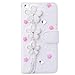 Produktbild SMART LEGEND Lederhülle für Sony Xperia XZ Glitzer Ledertasche Bling Bling Strass Hülle Diamant Blume Diamant DIY Crystal Schutzhülle Handyhülle Premium PU Leder Flip Case Protective Cover Innere Weiche Silikon Bookcase Backcover Handy Tasche Schale mit Kartenfächer Magnetverschluß Standfunktion Etui