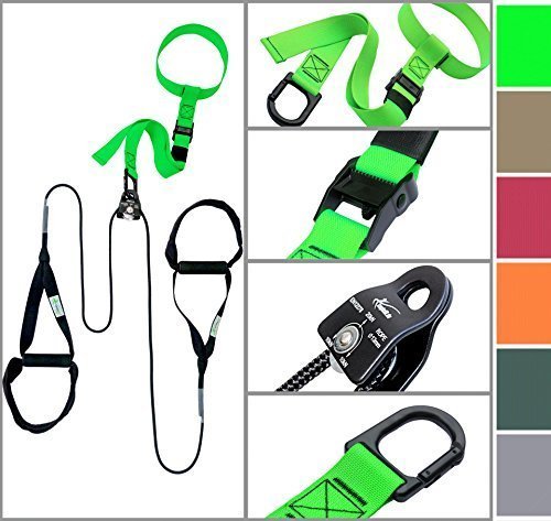 eaglefit® Sling Trainer mit Umlenkrolle Trainingsposter, Schlingentrainer - Modell 2017