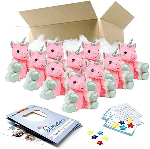 Be My BearStarlight Unicorn 8" Teddy Bear Making Birthday Party Pack (10 x Kits) from