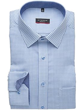 ETERNA Langarm Hemd MODERN FIT Popeline kariert