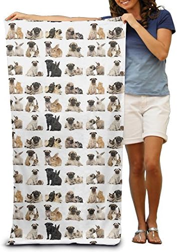 Pug Poster Beach Towels For Adults