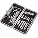 Accessotech 12 Piece Nail Care Cutter Pusher Clipper Manicure Pedicure Kit Case Gift Set