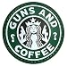 Produktbild AIRSOFT GUNS AND COFFEE STARBUCKS RUBBER 3D MORALE PATCH VELCRO BADGE BLACK PVC