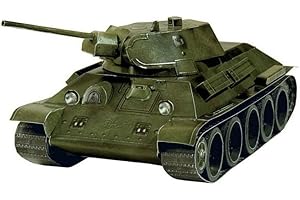 UMBUM Keranova 199-02 Clever Paper 55-częściowy zestaw T-34 3D puzzle, waga 1/35, zielony, wielokolorowy