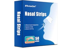 BTKVISEQAT Nasenpflaster Schnarchstopper Nasenpflaster Schnarchen Nose Strips Anti Schnarch Nasenstrips Besser Atmen Nasenspreizer Nasal Strips Effektive Hilfsmittel Gegen Schnarchen Besser Schlafen (50 Stück)