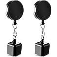 NALACAL Billiards Snooker Pool Cue Chalk Holder, 2 Pieces Retractable Snooker Practical Tool with Belt Clip for Billiards Chalk Tip Holder