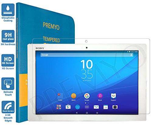 PREMYO Cristal Templado Z4 Tablet. Protector Cristal Templado Z4 Tablet con una dureza de 9H, Bordes Redondeados a 2,5D. Protector Pantalla Sony Xperia Z4 Tablet