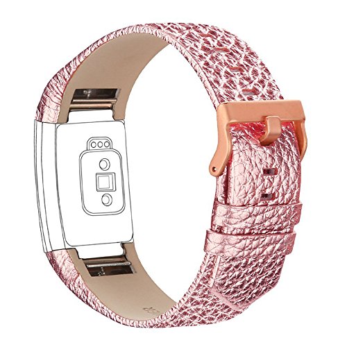 Vancle-Lederband für Fitbit Charge 2 Heart Rate, Einstellbares, Comfortables Fitbit Charge 2 Ersatz-Armband (Kein Tracking-Gerät)