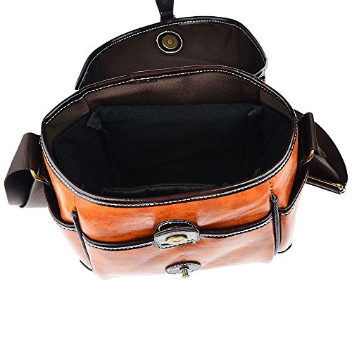 Fome Sac   tui de style vintage britpop en cuir synth  tique pour appareil photo DSLR Canon Nikon Sony Pentax   cadeau