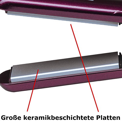 Profi Keramik Glätteisen Glätteeisen Haarglätter – Schnell Aufheizung – 360° drehbares Kabel – Fast Heating – Frisur Styling Haare violett lila schwarz - 4