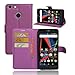 Produktbild ARCHOS 55 DIAMOND SELFIE Taschen & Schalen,OFU® Lederhülle Leder Tasche Case Cover für ARCHOS 55 DIAMOND SELFIE Hülle PU+TPU Schutz Etui Schale Backcover Flip Cover Wallet Hardcase im Bookstyle mit Standfunktion Karteneinschub und Magnetverschluß Etui Flip Case(lila)