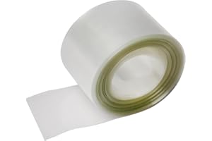 Othmro Tubo termorretráctil de PVC transparente para 2 baterías 18650 de 50 mm de ancho plano y 10 m de longitud.