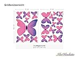 I-love-Wandtattoo WAS-10070 Kinderzimmer Wandsticker Set A4 „Aquarell Schmetterlinge für Mädchen in Pink“ 20 Stück zum Kleben Wandtattoo Wandaufkleber Sticker Wanddeko - 3