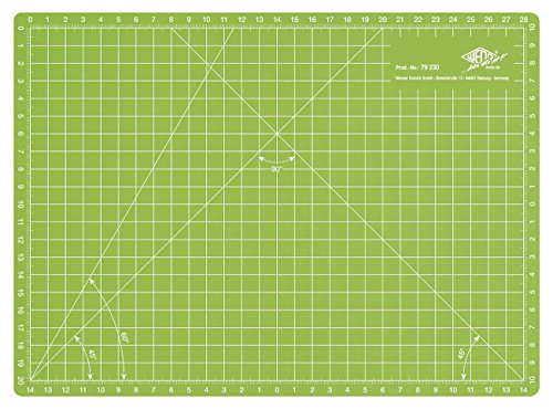 Wedo 79230 Schneidematte Comfortline CM30, beidseitig bedruckt, selbstschließende Oberfläche, 30 x 22 x 0,3 cm, apfelgrün
