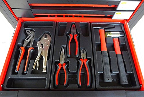 Bensontools Werkstattwagen 542 teilig Werkzeugwagen gefüllt Werkzeug 7 Kugelgelagerte Laden, 1 Stück, XL, 6333 - 4