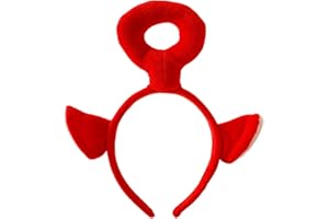 Lezevn Red Cartoon Headband Plush Girls Hair Bands Birthday Accessories for Adults Kids Gift