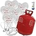 Produktbild 50 Herz Luftballons mit Helium Ballon Gas Motiv Just Married Hochzeit Valentinstag Komplettset + Gratis Doriantrade Seifenblasen (Weiß)