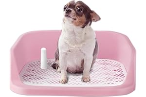 NETHIX Toilettes pour Chien, Toilettes Portables avec Plateau pour Maison intérieure Chiot Balcon,Toilettes pour Chiens Teddy Chihuahua 50 * 40CM (Poudre)
