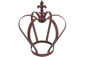 KLOCKE EDELROST DEKOR Grande corona decorativa, corona in metallo, corona da giardino, 1 pezzo – effetto ruggine – Ø 36 cm/altezza 39 cm – Grande corona decorativa/decorazione ruggine – Decorazione da giardino arrugginita