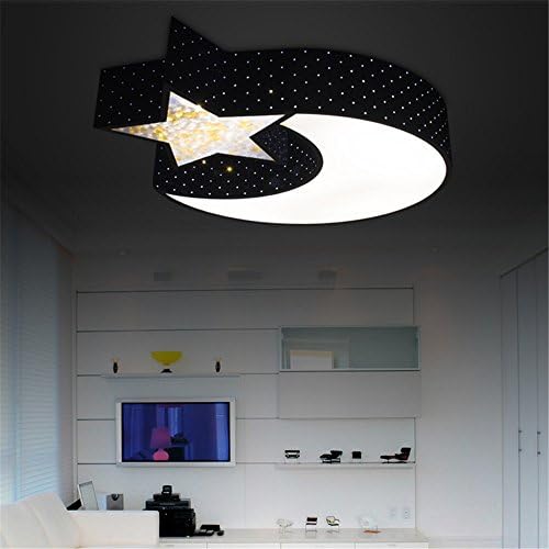 DengWu Ceiling Lights Modern simple LED remote control dimming bedroom lamp study room lights living room lights stars moon lanterns shaped lighting, 60cm