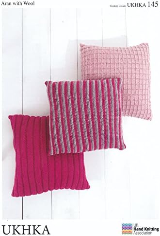 UKHKA 145 Knitting Pattern Cushion to knit in Chunky and Aran wool