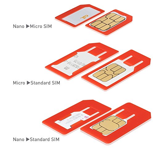Wicked Chili 4in1 Sim Karten Adapter Set (Nano Sim, Micro Sim, Standard Sim, Eject Pin/Sim Nadel) fÃ¼r Handy, Smartphone und Tablet (passgenau, Click-Sicherung)