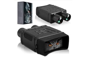 GARVEEMORE Night Vision Goggles,Night Vision Binoculars 1080p Full Infrared,2.4-inch LCD Screen,3800mA Rechargeable battery,128GB Card For Hunting Camping Travel