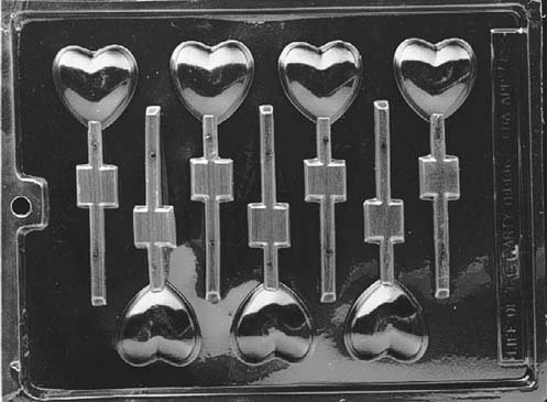 Home Chocolate Factory Heart Lollipops Chocolate Mould