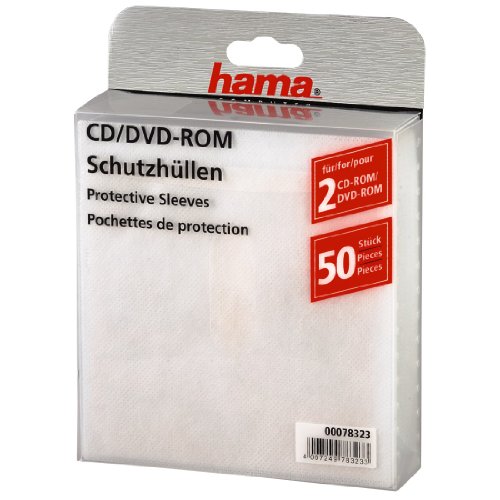 Preisvergleich Produktbild Hama CD- / DVD-ROM-Schutzhüllen 50 Stück, Weiß