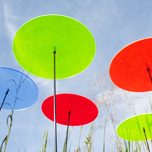 SUNPLAY „Sonnenfänger-Scheiben“ im FARBMIX, 5 Stück zu je 10 cm Durchmesser im Set + 35 cm Schwingstäbe - 3