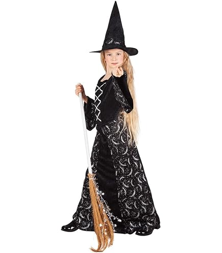Rubie's Costume da strega spiderweb per ragazze, vestito Glow in Dark e cappello, ufficiale Rubies per Halloween, Carnevale, Compleanno e feste