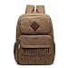 Produktbild Neuleben Großer Kapazität Rucksack Damen&Herren Vintage Schulrucksack aus Canvas Laptoprucksack Daypacks mit zwei Fächer (Braun)