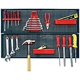Qbrick System Pegboard Kit Kırmızı Aksesuarlı Delikli Duvar Alet Panosu | 2 delikli duvar paneli + kırmızı askı ve tutucu set