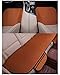 Produktbild GLITZFAS Auto Sitzauflage Autositzauflage Universal Sommer Autositzbezug Auto Vordersitz Rücksitz Kissen (3pcs,Orange)