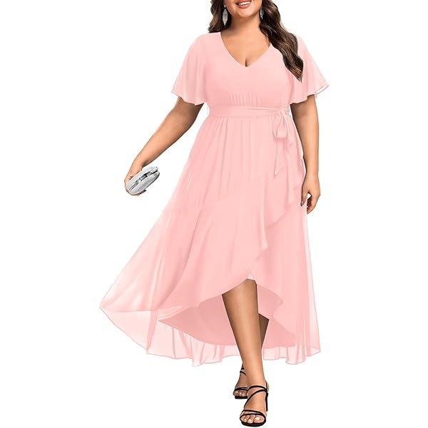 Dress For Big Tummy And Hips Plus Size Shawl Sleeve Sheath Knee Length  Cocktail Dress For