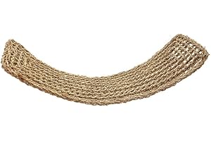 BALACOO Reptil Hängematte Handarbeit Gewebt Eidechse Liege Natürliche Meer Gras Haustier Matte mit Saugnäpfen für Gecko Schlangen Bearded Dragon Tank Zubehör 75X18cm