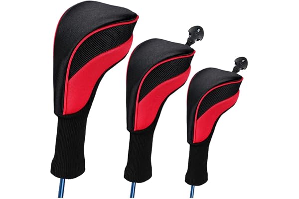 Namvo Lot de 3 housses de protection en bois pour club de golf